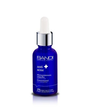 BANDI MEDICAL EXPERT Anti-Acne Skoncentrowana ampułka antytrądzikowa 2% kwas salicylowy + olejek z drzewa herbacianego, 30 ml