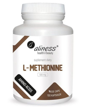 Aliness L-Methionine 500 mg - 100 kaps. Na metabolizm - cena, opinie, stosowanie
