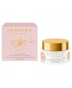 Dermika Luxury Placenta 60+, Luksusowy krem odbudowująco-wygładzający, 50 ml