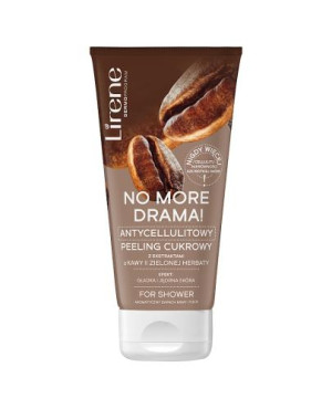 Lirene No More Drama! Antycellulitowy peeling myjący z ekstraktami z kawy i zielonej herbaty - 175 g