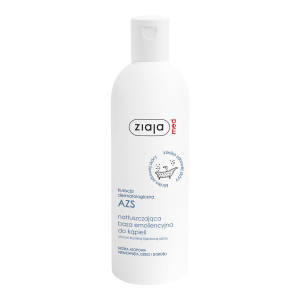 ZIAJA MED Kuracja dermatologiczna AZS Natłuszczająca baza emoliencyjna do kąpieli chroni barierę lipidową skóre - 270 ml