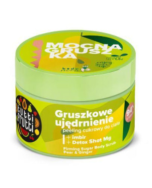 Tutti Frutti GRUSZKA i IMBIR + Detox Shot Mg Ujędrniający peeling cukrowy do ciała, 300 g
