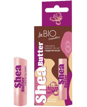 BeBio Naturalny, regenerujący balsam do ust z dodatkiem masła shea, 5 g
