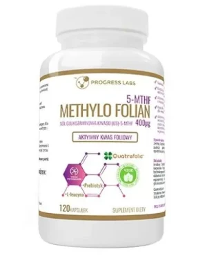 Progress Labs Methylo Folian 5-MTHF 400 μg aktywny kwas foliowy 120 kapsułek