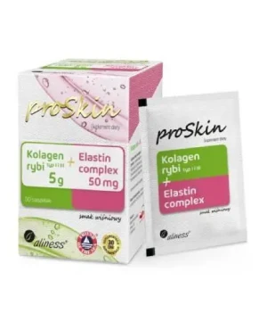 Aliness ProSkin, Kolagen ryb 5 g+Elastin 50 mg Complex, saszetki, 30 sztuk