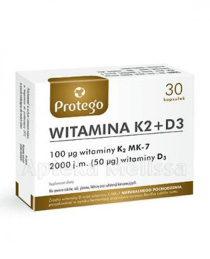 Protego, Witamina K2+D3, kapsułki, 30 sztuk