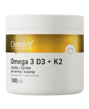 OstroVit Omega 3 D3 + K2 - 180 kapsułek