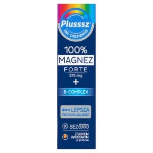 Plusssz 100% Magnez Forte + B-complex, tabletki musujące, 20 sztuk