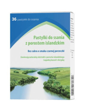 Pastylki do ssania z porostem islandzkim, 36 sztuk