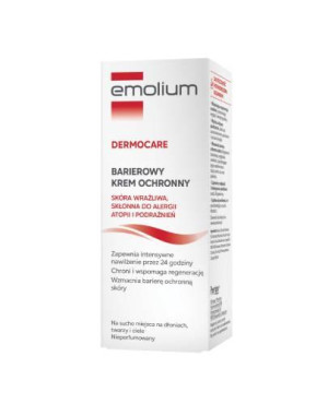Emolium Dermocare, Krem barierowy ochronny skóra wrażliwa, skłonna do alergii, atopii i podrażnień, 75 ml