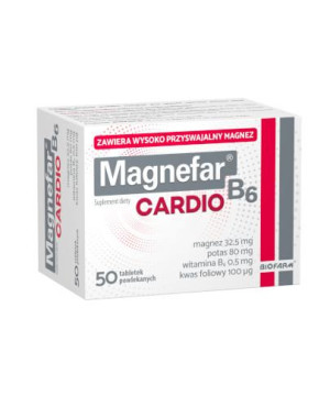 Magnefar B6 Cardio, tabletki, 50 sztuk