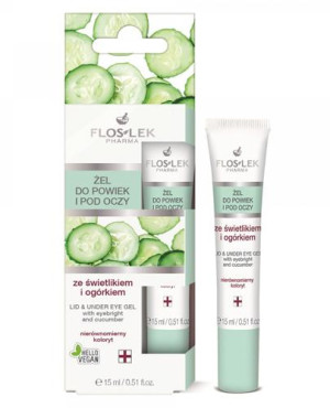 Flos-lek Żel do powiek i pod oczy ze świetlikiem i ogórkiem, 15 ml