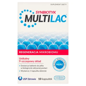 Multilac synbiotyk (probiotyk +prebiotyk), kapsułki, 10 sztuk