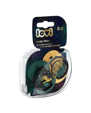 Lovi Jungle Vibes Boy Smoczek silikonowy dynamiczny 0-3 m 22/901 boy, 2 sztuki