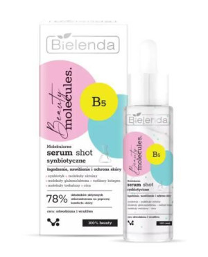 Bielenda Beauty Molecules, Molekularne Synbiotyczne Serum shot cera odwodniona i wrażliwa, 30 g