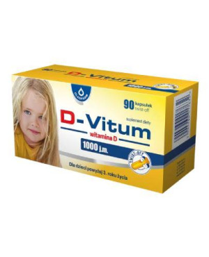 Oleofarm D-Vitum, witamina D 1000 j.m., kapsułki, 90 sztuk