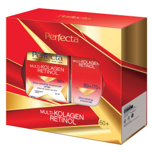 Perfecta Zestaw Multikolagen Retinol, Krem 60+, 50 ml+krem pod oczy, 15 ml