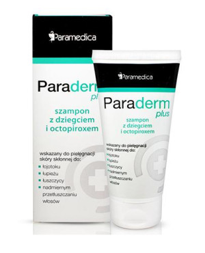 PARADERM PLUS Szampon z dziegciem sosnowym i octopiroxem, 150 ml