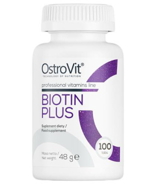 OstroVit Biotin Plus, tabletki, 100 sztuk