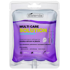 Bielenda Multi Care Solution MultiCERAMIDY, Regenerująco-odżywcza maska-serum w płacie, 1 sztuka