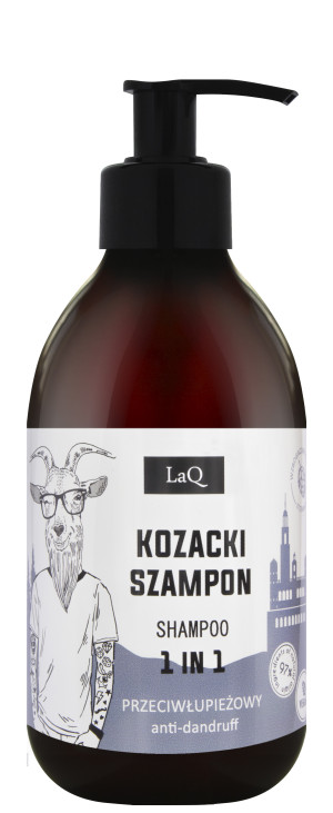 LaQ Kozacki Szampon naturalny do włosów z wyciągiem z drzewa herbacianego i kompleksem dwunastu ziół, 300 ml