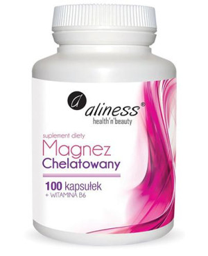 Aliness, Magnez Chelatowany + Witamina B6, kapsułki twarde, 100 sztuk