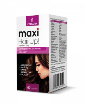 Maxi HairUp! - 60 kaps. Na zdrowe i mocne włosy - cena, opinie, właściwości