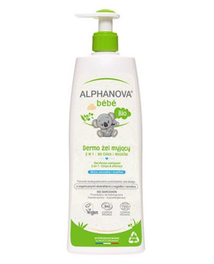 ALPHANOVA BEBE Dermożel do mycia ciała i włosów, 500 ml