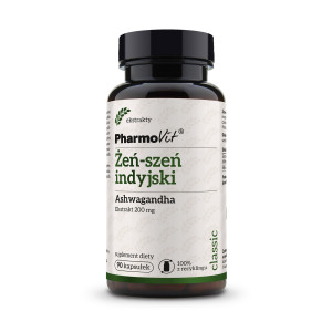 PHARMOVIT ASHWAGANDHA Ekstrakt z żeń-szenia indyjskiego 20:1 - 90 kaps.