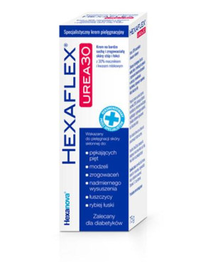 Hexaflex Urea 30, krem na bardzo suchą i zrogowaciałą skórę stóp i łokci, 75 g