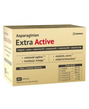 Asparaginian Extra Active, tabletki, 60 sztuk