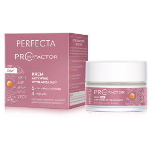 Perfecta Pro Age Factor, Krem aktywnie wygładzający na dzień, 50 ml