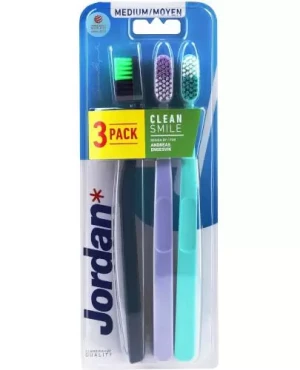 Jordan Clean Smile Medium szczoteczka do zębów 3 sztuki