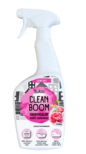 Luba Comfort Clean Boom, Uniwersalny, płyn do czyszczenia, Peonia, 600 ml
