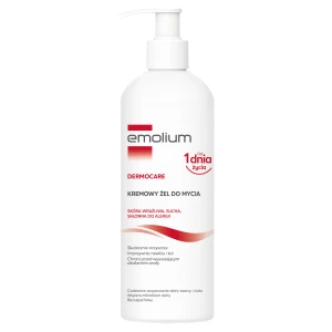 Emolium Dermocare, kremowy żel do mycia do skóry wrażliwej, suchej, skłonnej do alergii, 400 ml