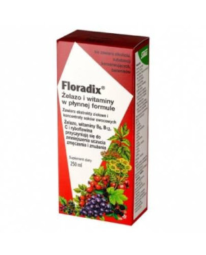 Floradix, płyn żelazo i witaminy, 250 ml