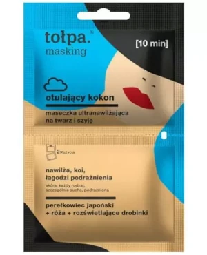 Tołpa Masking Otulający kokon maseczka ultranawilżająca na twarz i szyję 2 x 5 ml