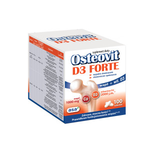 OSTEOVIT D3 FORTE, wapń + D3 na osteoporozę, 100 tabl.