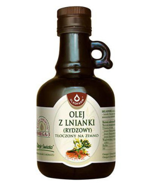 Olej z lnianki tłoczony na zimno, 250 ml