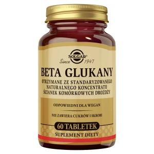 SOLGAR BETA GLUKANY, tabletki, 60 sztuk