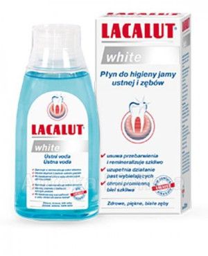 LACALUT WHITE Płyn do higieny jamy ustnej i zębów - 300 ml