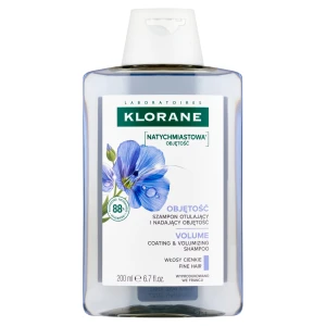 Klorane Szampon z Organicznym Lnem, włosy cienkie, 200 ml