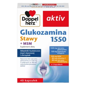 Doppelherz aktiv Glukozamina 1550 Stawy + MSM, 40 kapsułek