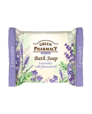 Green Pharmacy Mydło w kostce lawenda i olej lniany, 100 g