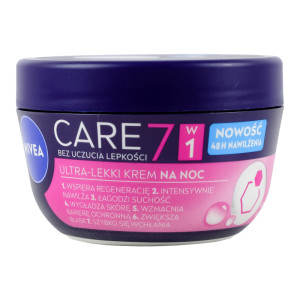 NIVEA CARE, Lekki krem do twarzy 7w1 na noc, 100 ml