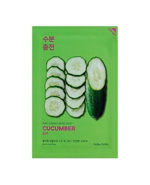 HOLIKA HOLIKA Pure Essence Mask Sheet CUCUMBER maseczka na bawełnianej płachcie, 1 sztuka