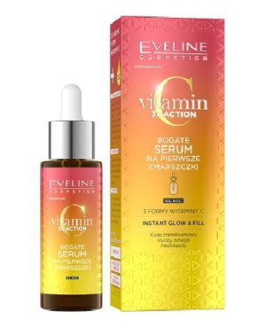 EVELINE COSMETICS Vitamin C 3x Action Bogate serum na pierwsze zmarszczki, 30 ml