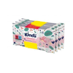 Kindii Sensitive Chusteczki dla niemowląt i dzieci, 4x60 sztuk