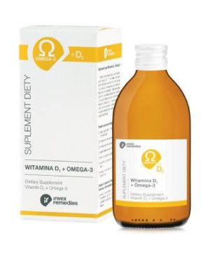 Invex Remedies, Witamina D3 + Omega-3, 300 ml