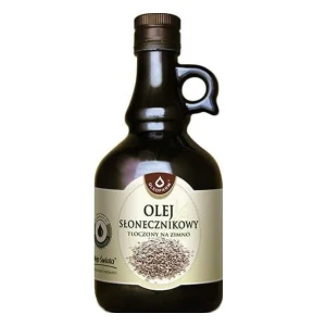 Oleofarm olej słonecznikowy tłoczony na zimno, płyn 500 ml